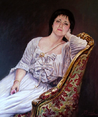 Romanian princess. Oil on canvas.