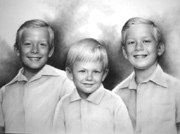 Three brothers. Pastel.