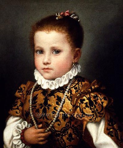 Portrait, painted in epoche of Renecaince.